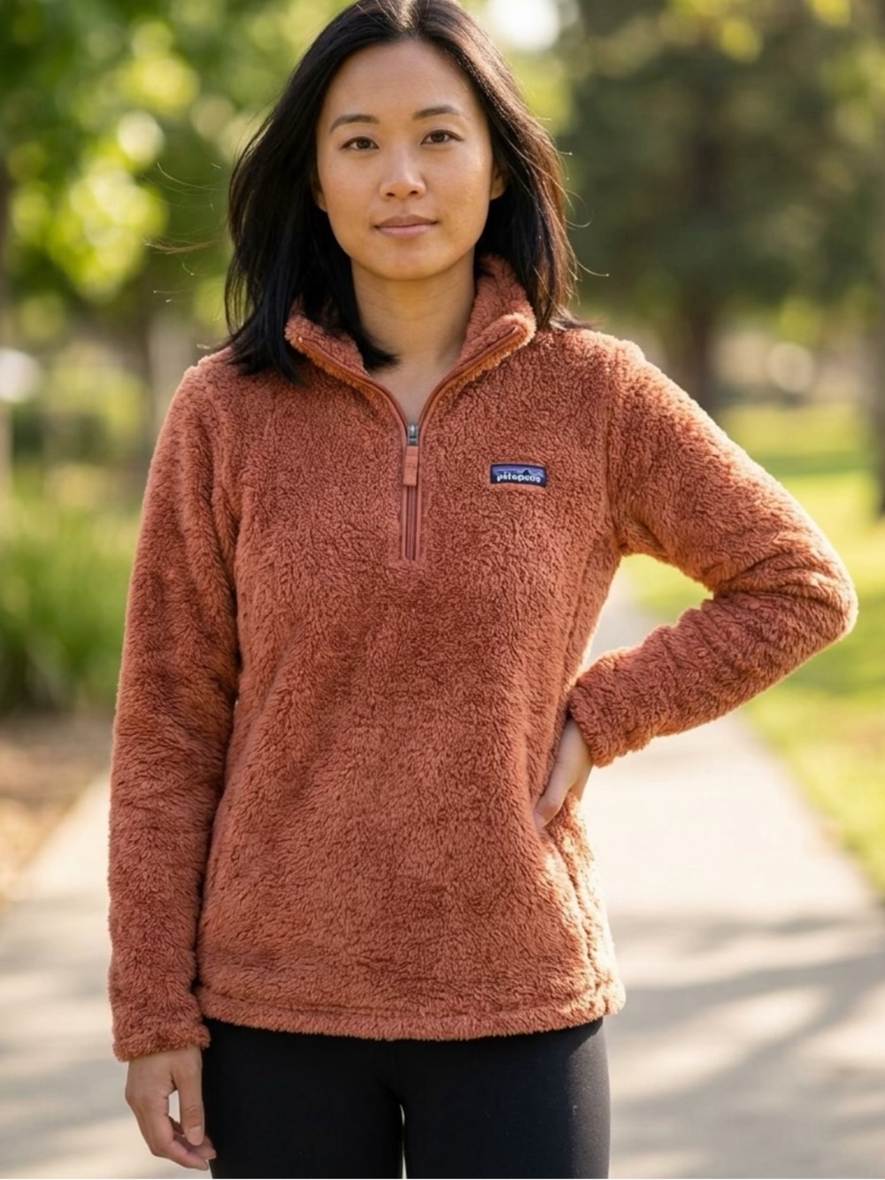 Patagonia Women's Rust Pullover fuzzy 1/4-Zip Fleece Sz M